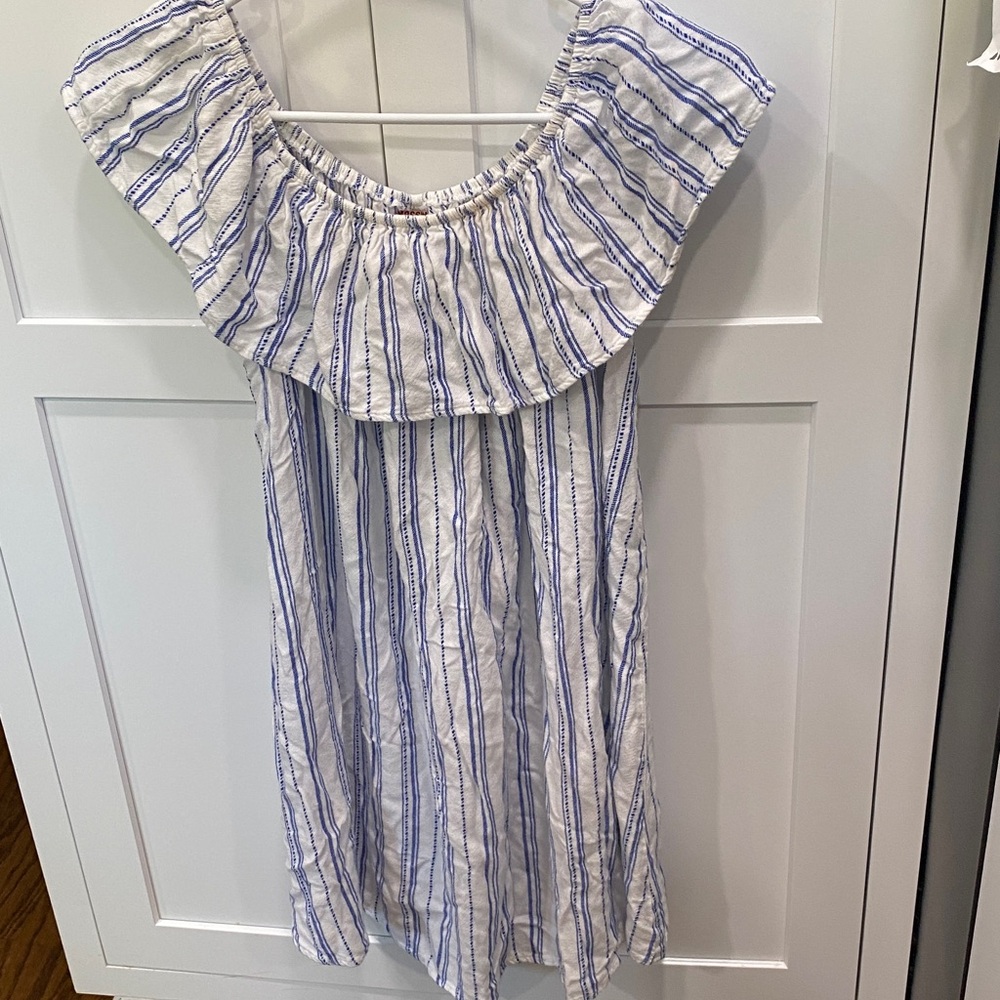 Mossimo Supply Co. Blue and White Striped Top